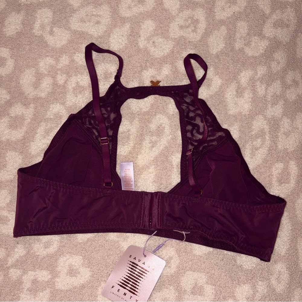 Tagged by Savage High-Neck Bralette in purple LARGE NWT - Picture 6 of 6